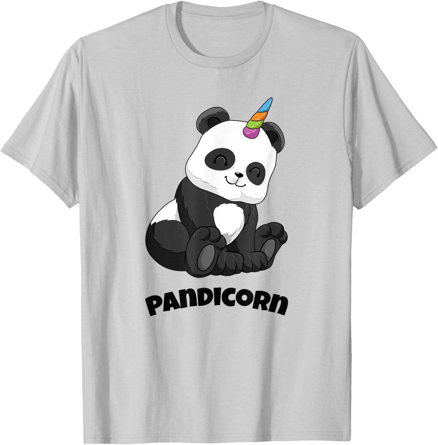 Pandicorn Unicorn Shirt Panda Lover Bear Rainbow Girl T-Shirt - T-Shirt | Ash