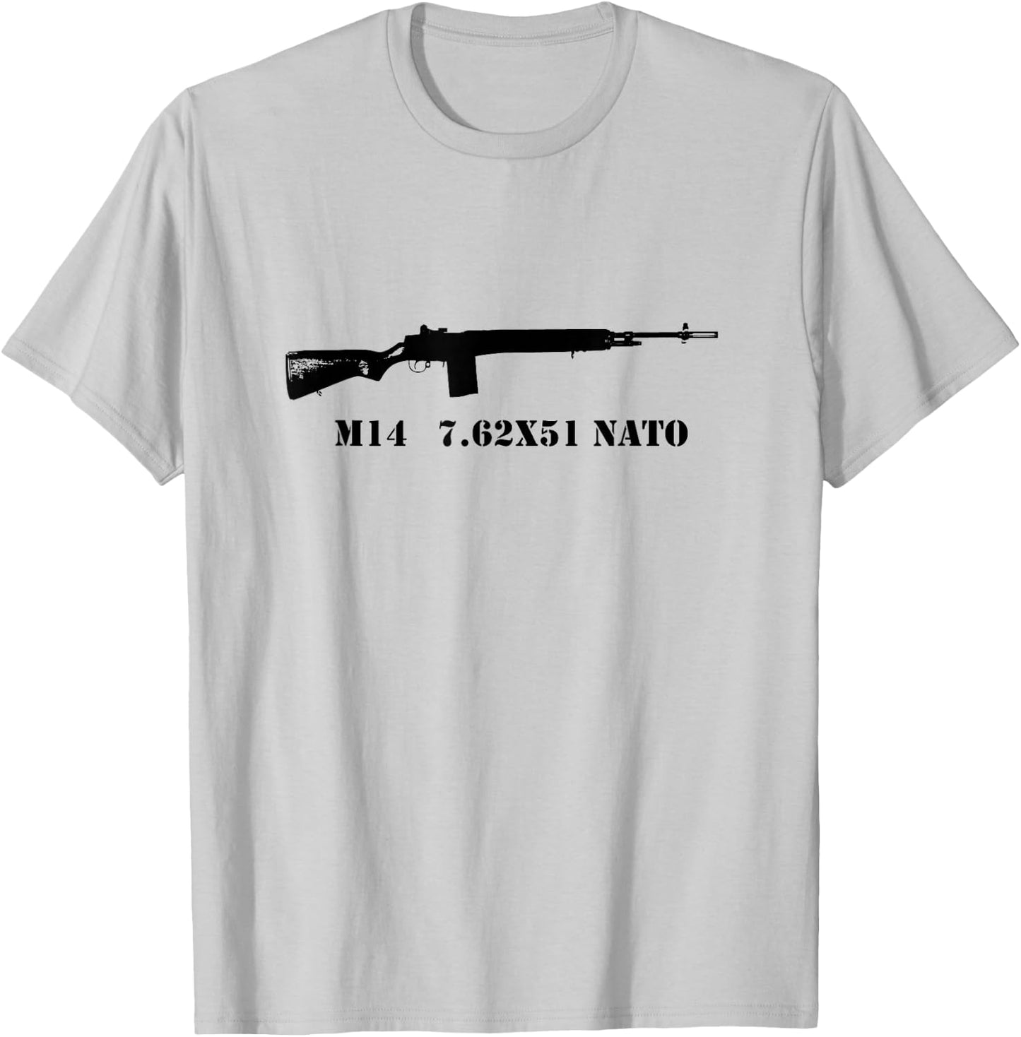 M14 Shirt, M-14 Vietnam US Military 7.62 NATO T-Shirt - T-Shirt | Ash