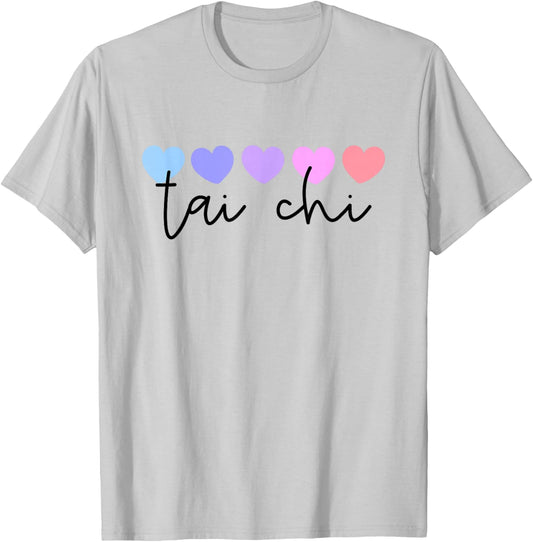Tai Chi Lover Heart Women Girls or Mom T-Shirt - T-Shirt | Ash