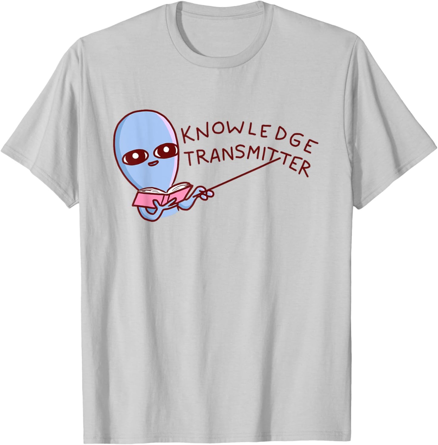 Threadless Nathan W. Pyle Strange Planet Transmitter Graphic T-Shirt - T-Shirt | Ash