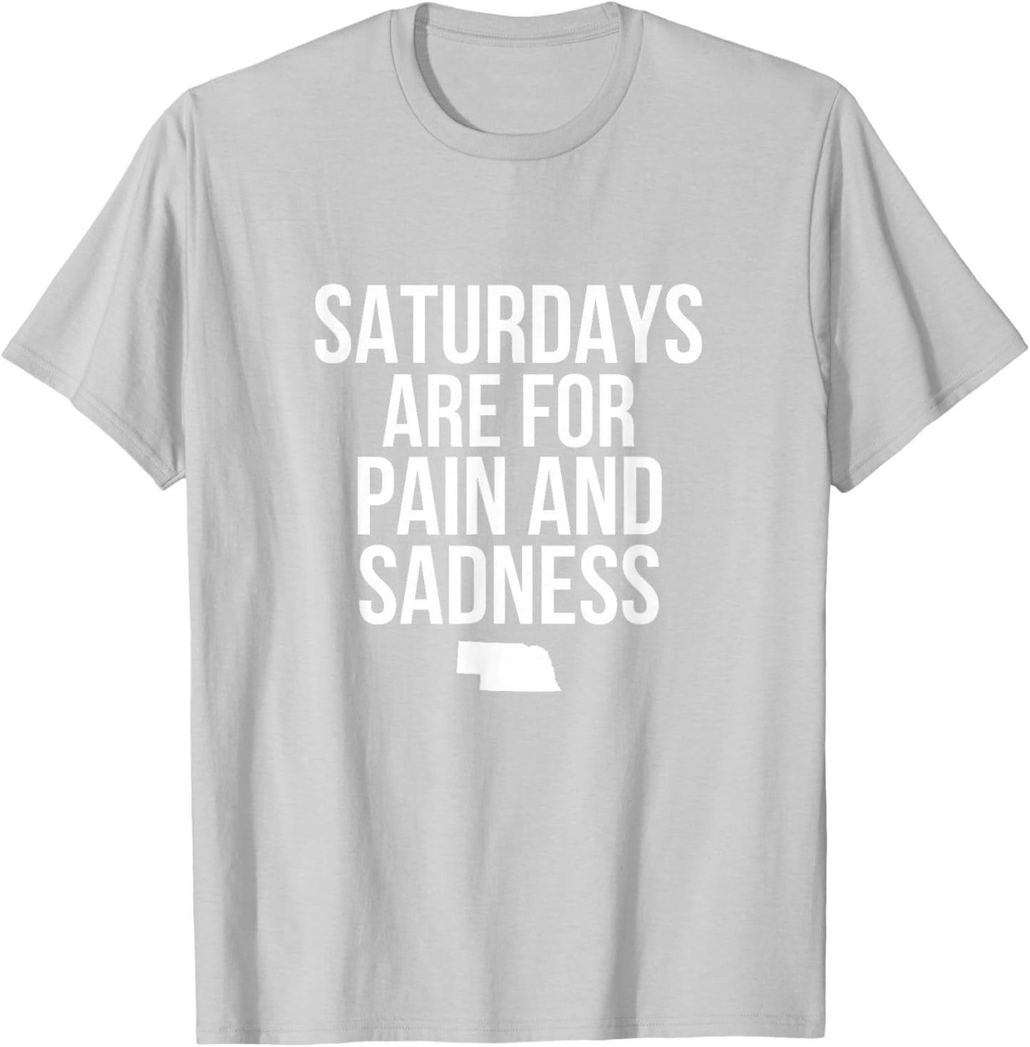 Saturdays Are For Pain And Sadness Red X-Small Modern Letter Print T-Shirt - T-Shirt | Ash