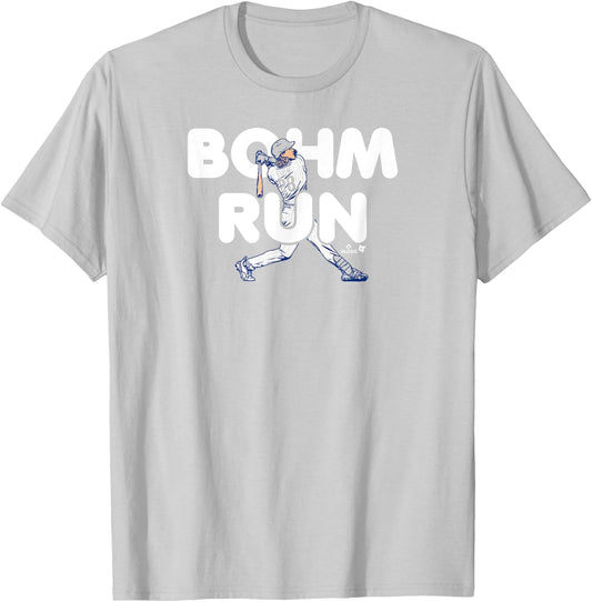 Alec Bohm - Bohm Run - Philadelphia Baseball T-Shirt - T-Shirt | Ash