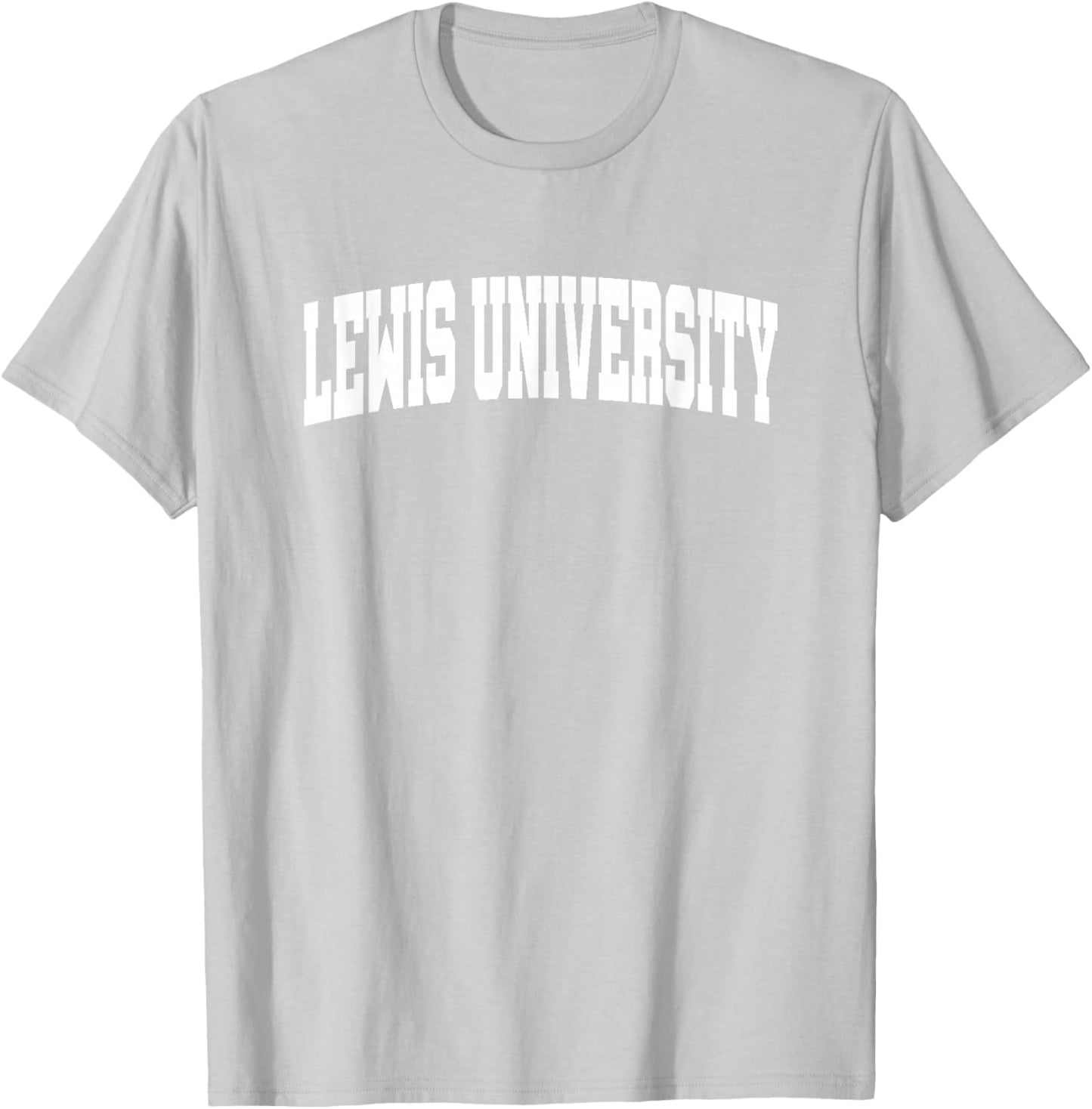 Lewis University Flyers School Name Arch T-Shirt - T-Shirt | Ash