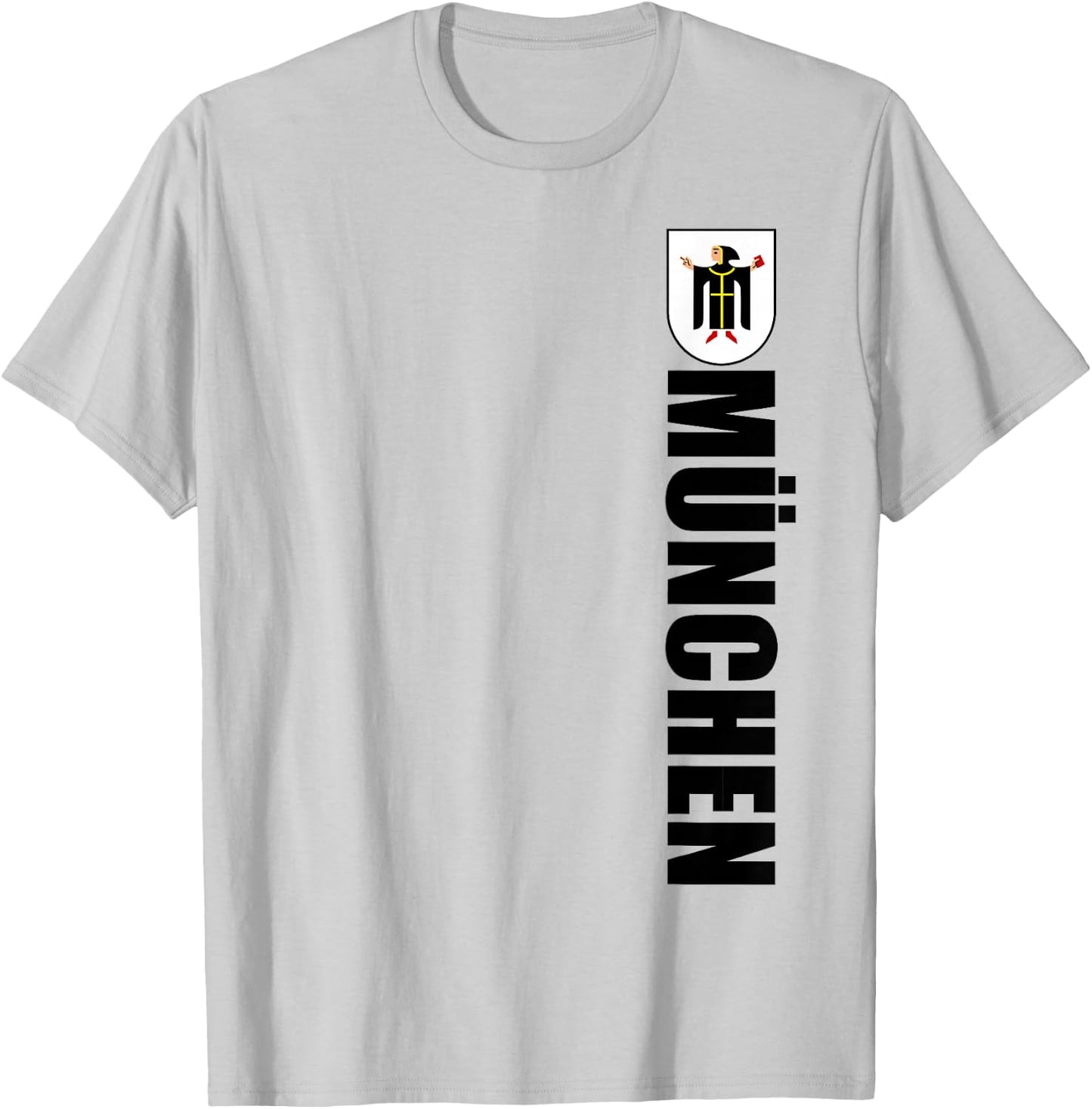 Coat Of Arms Of Munchen German Souvenir Retro Munich Bavaria T-Shirt - T-Shirt | Ash