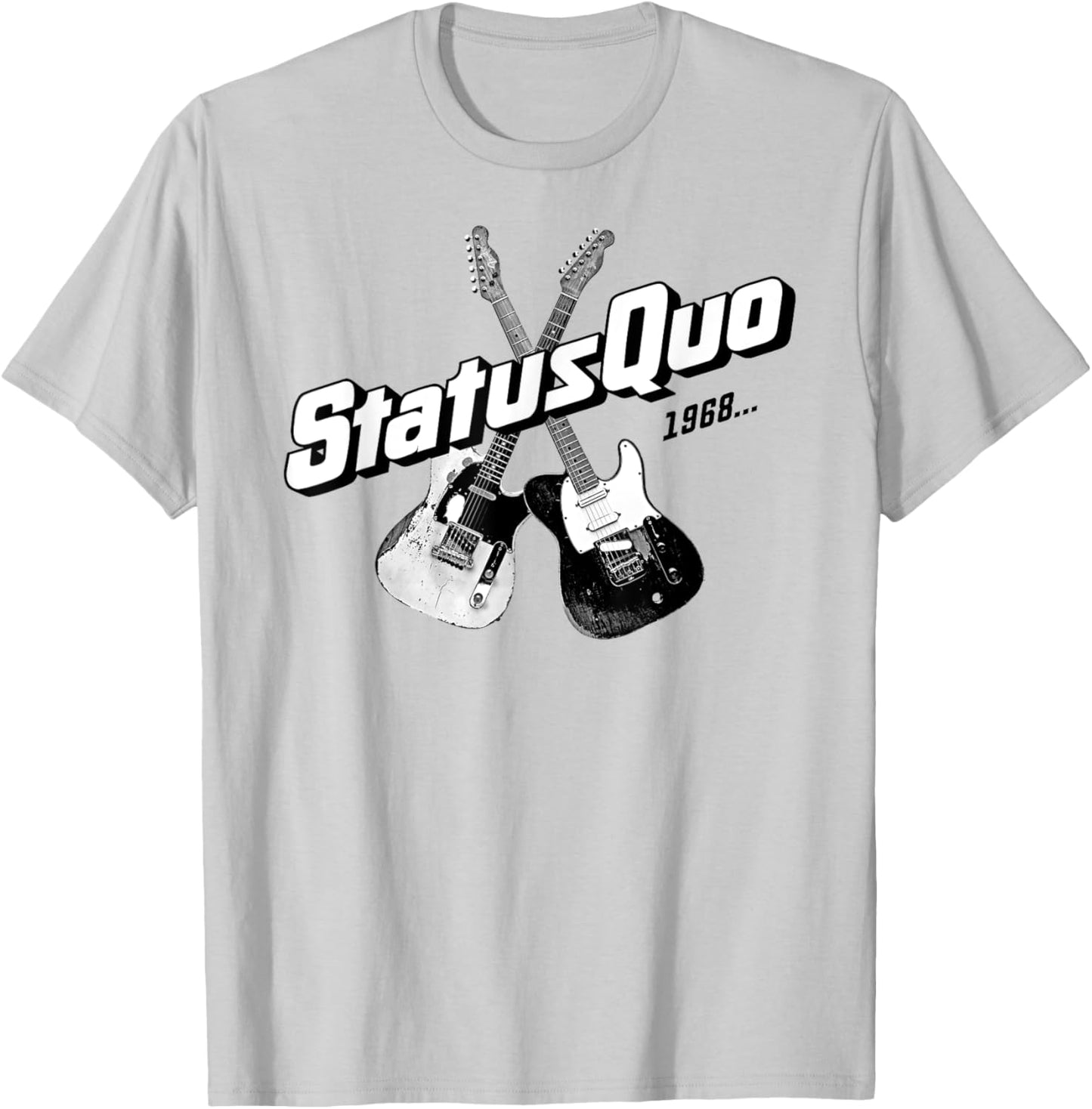 Status Quo – 1968 Guitars On Colors T-Shirt - T-Shirt | Ash
