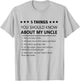 5 Things You Should Know About My Uncle-Funny Family Uncle T-Shirt - T-Shirt | Ash