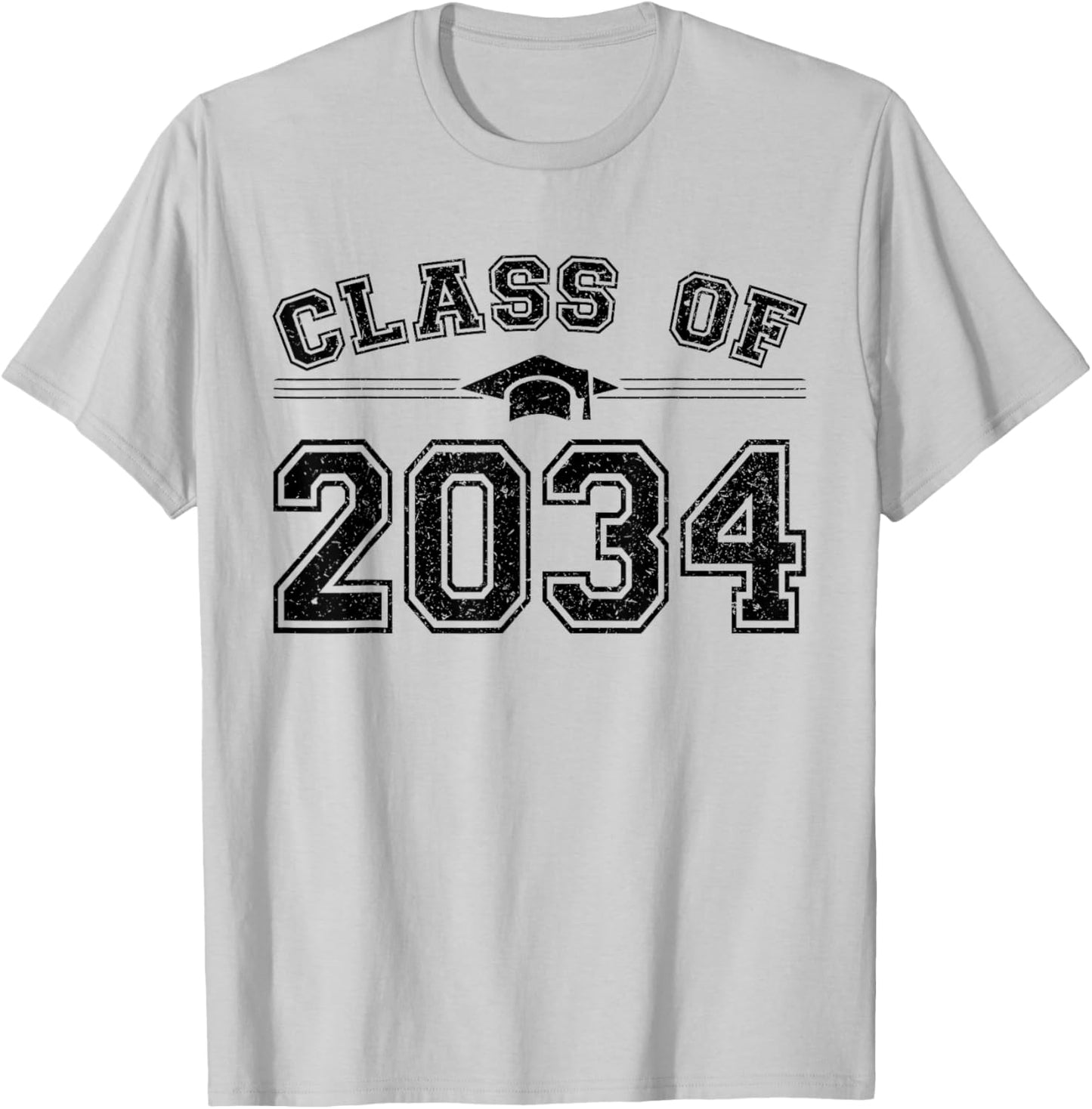 Class of 2034 Grow With Me Graduation First Day of School T-Shirt - T-Shirt | Ash