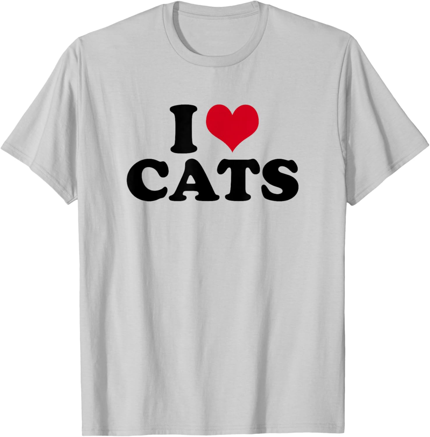 I Love Cats T-Shirt - T-Shirt | Ash