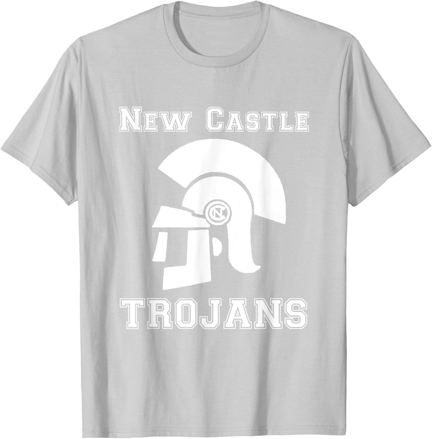 New Castle High School Trojans Mascot T-Shirt - T-Shirt | Ash