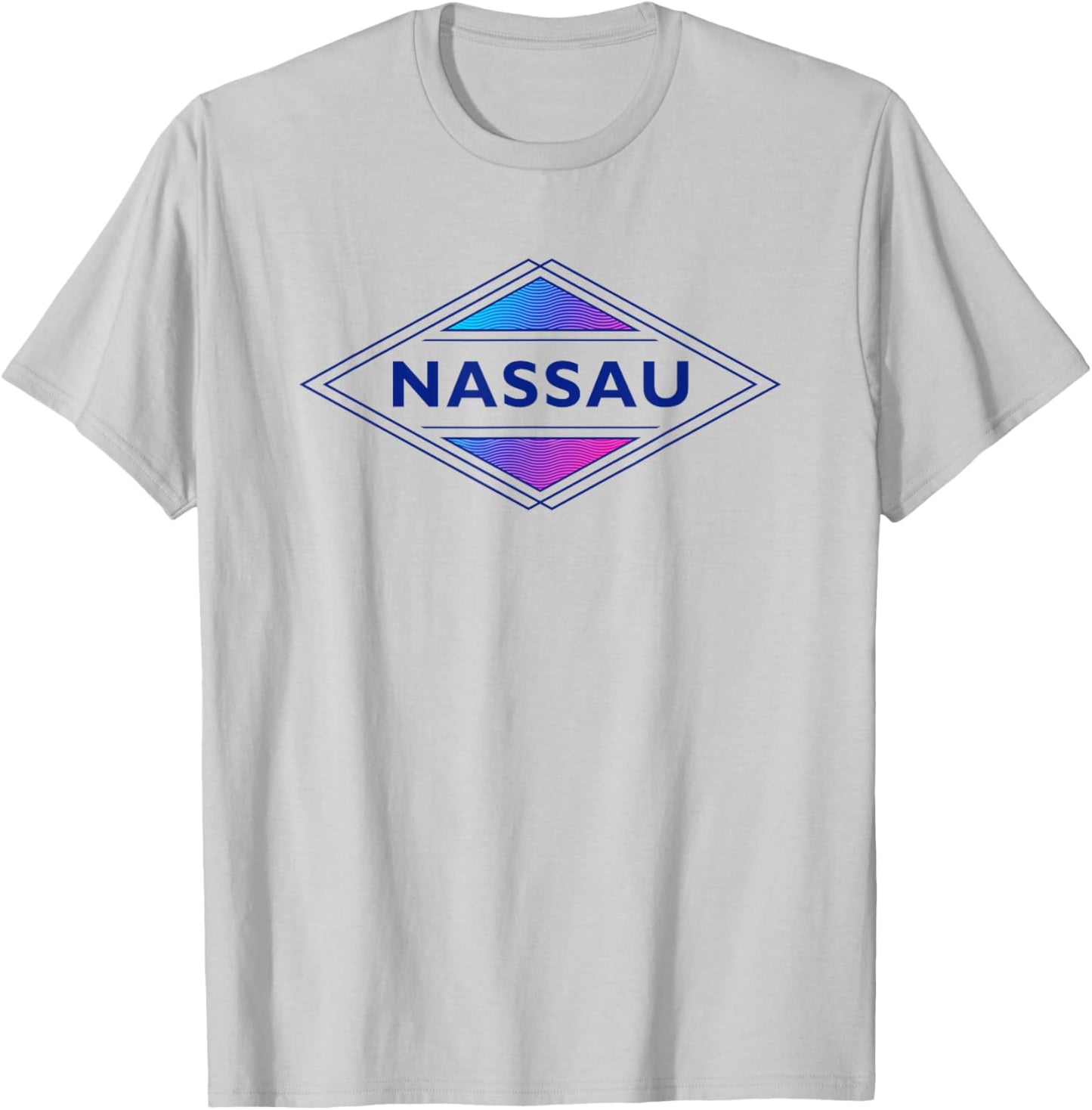 Nassau Bahamas Colorful Retro Men Cruise Souvenir T-Shirt - T-Shirt | Ash