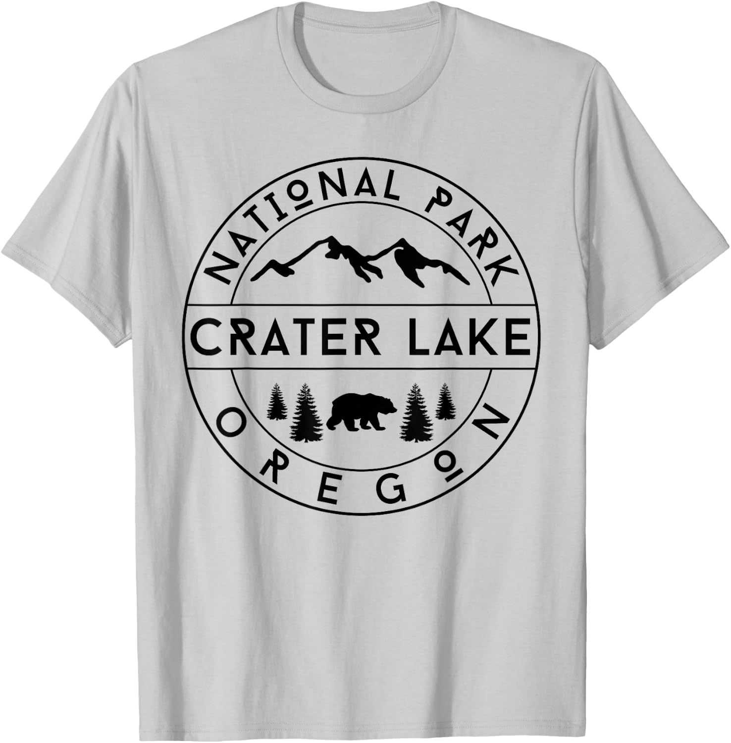 Crater Lake National Park T-Shirt - T-Shirt | Ash