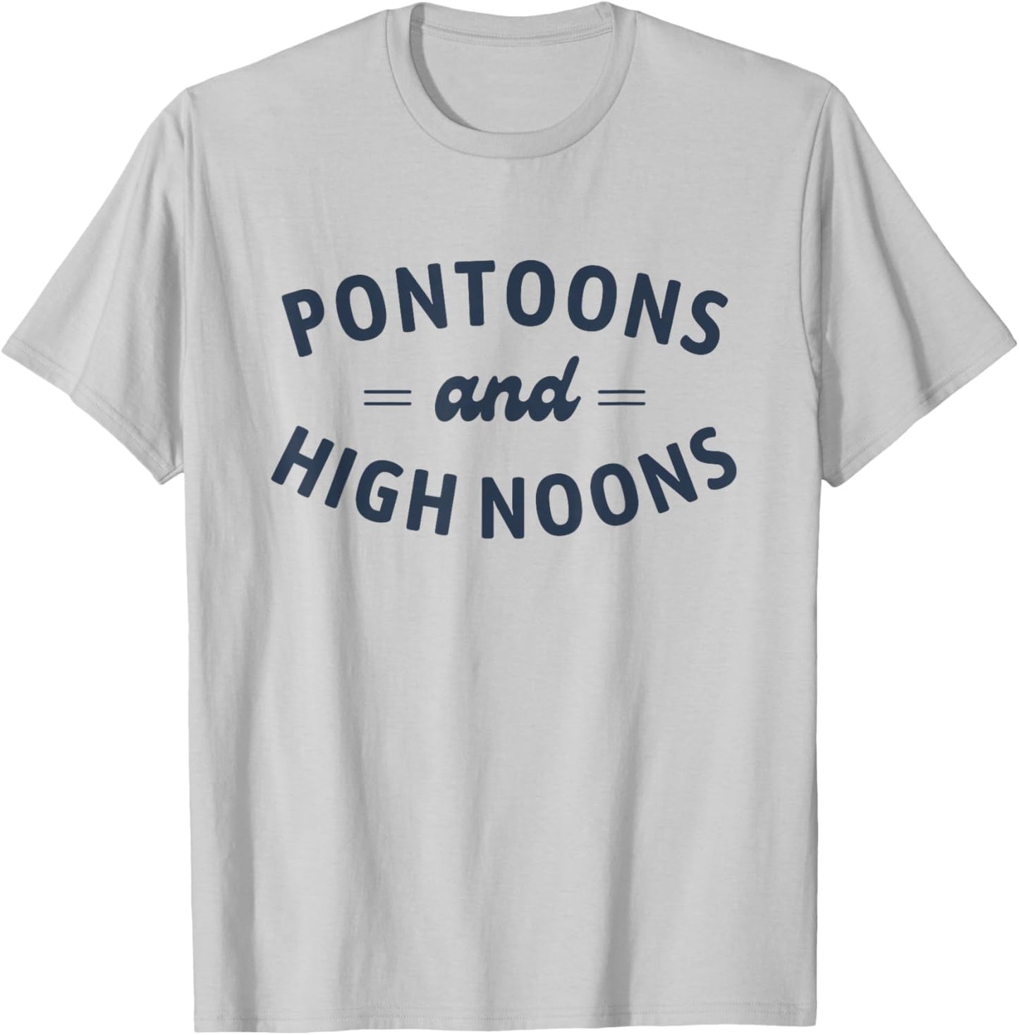 Pontoons and High Noons, Summer Lake Bachelorette Party T-Shirt - T-Shirt | Ash