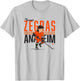 Trevor Zegras: Center Ice Caricature - Anaheim Hockey T-Shirt - T-Shirt | Ash