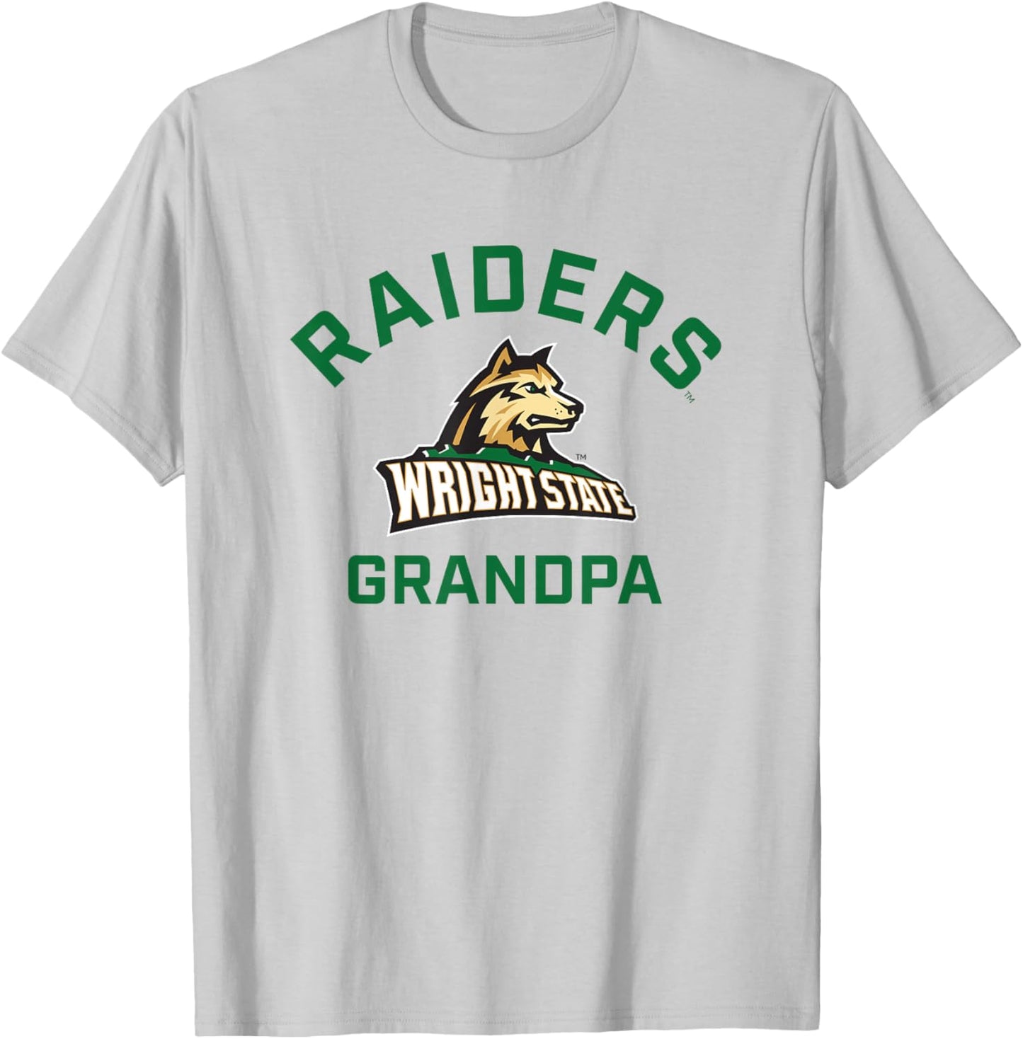 Wright State University WSU Raiders Arched Grandpa T-Shirt - T-Shirt | Ash