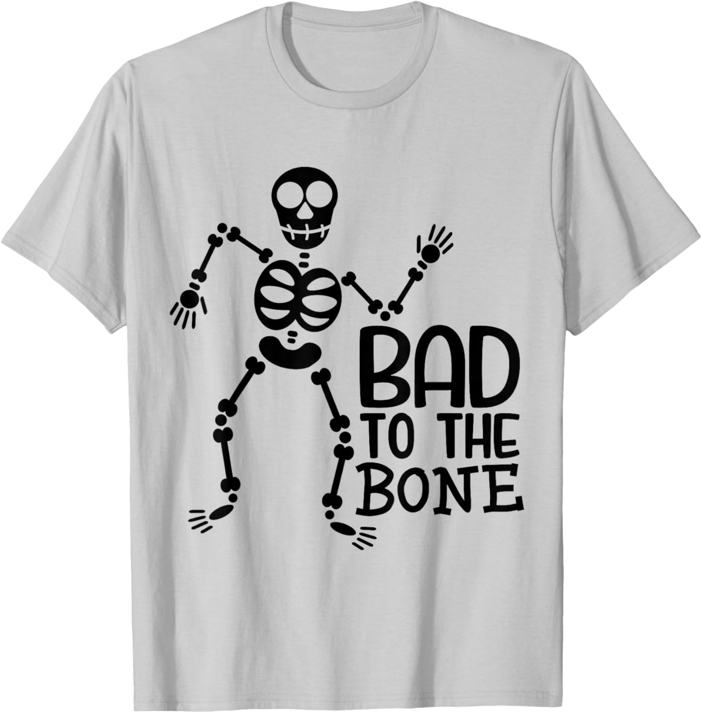 Bad To The Bone Skeleton T-Shirt - T-Shirt | Ash