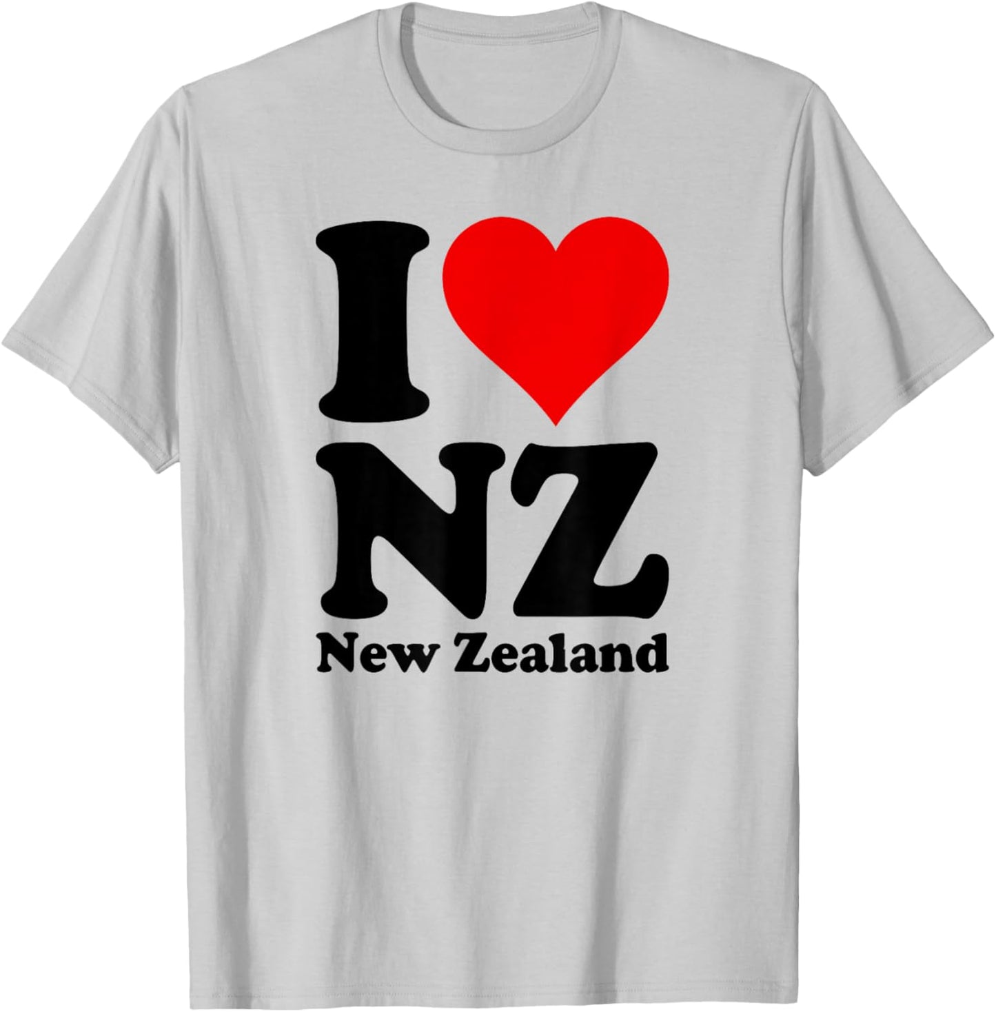 I Love Heart New Zealand Nz Kiwi Maori Culture T-Shirt - T-Shirt | Ash