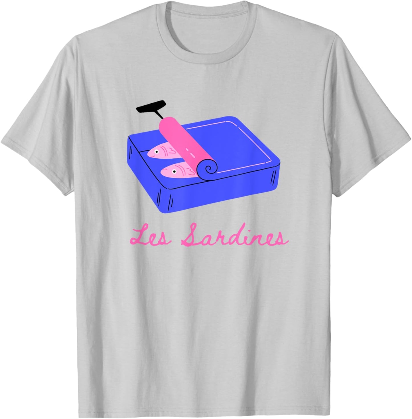 Les sardines fisherman aesthetic coastal sardine fish T-Shirt - T-Shirt | Ash