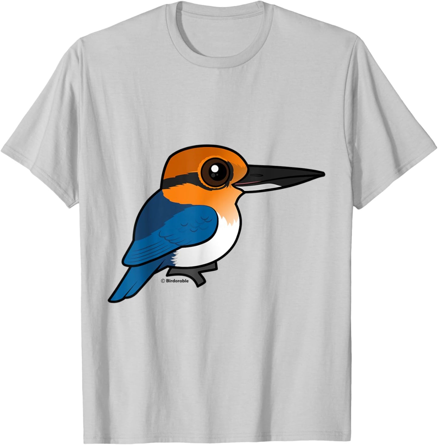 Birdorable Guam Kingfisher Bird Extinct in the Wild T-Shirt - T-Shirt | Ash