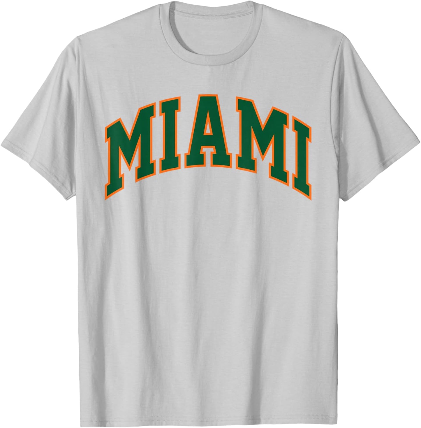 Retro Miami Men Miami Women Vintage Orange Green FL Souvenir T-Shirt - T-Shirt | Ash