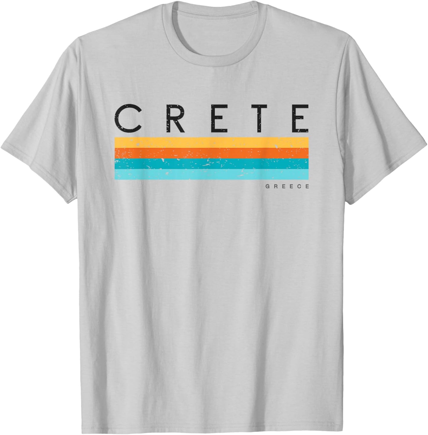 Vintage Crete Greece Retro Design T-Shirt - T-Shirt | Ash