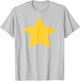 Classic Big Yellow Star Graphic on Front for Kids T-Shirt - T-Shirt | Ash