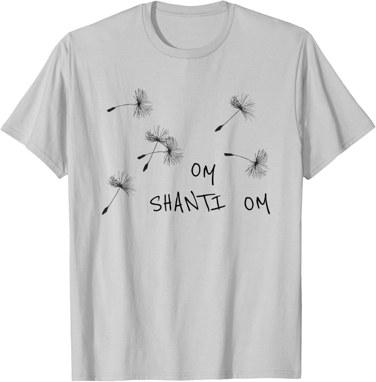 Meditation Saying Om Shanti Om Meditating Yoga T-Shirt - T-Shirt | Ash