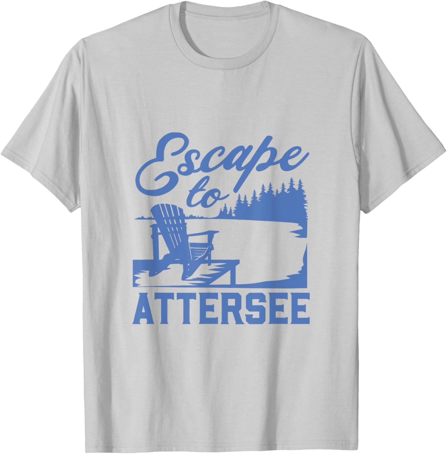 Ich fliehe zum Attersee T-Shirt - T-Shirt | Ash