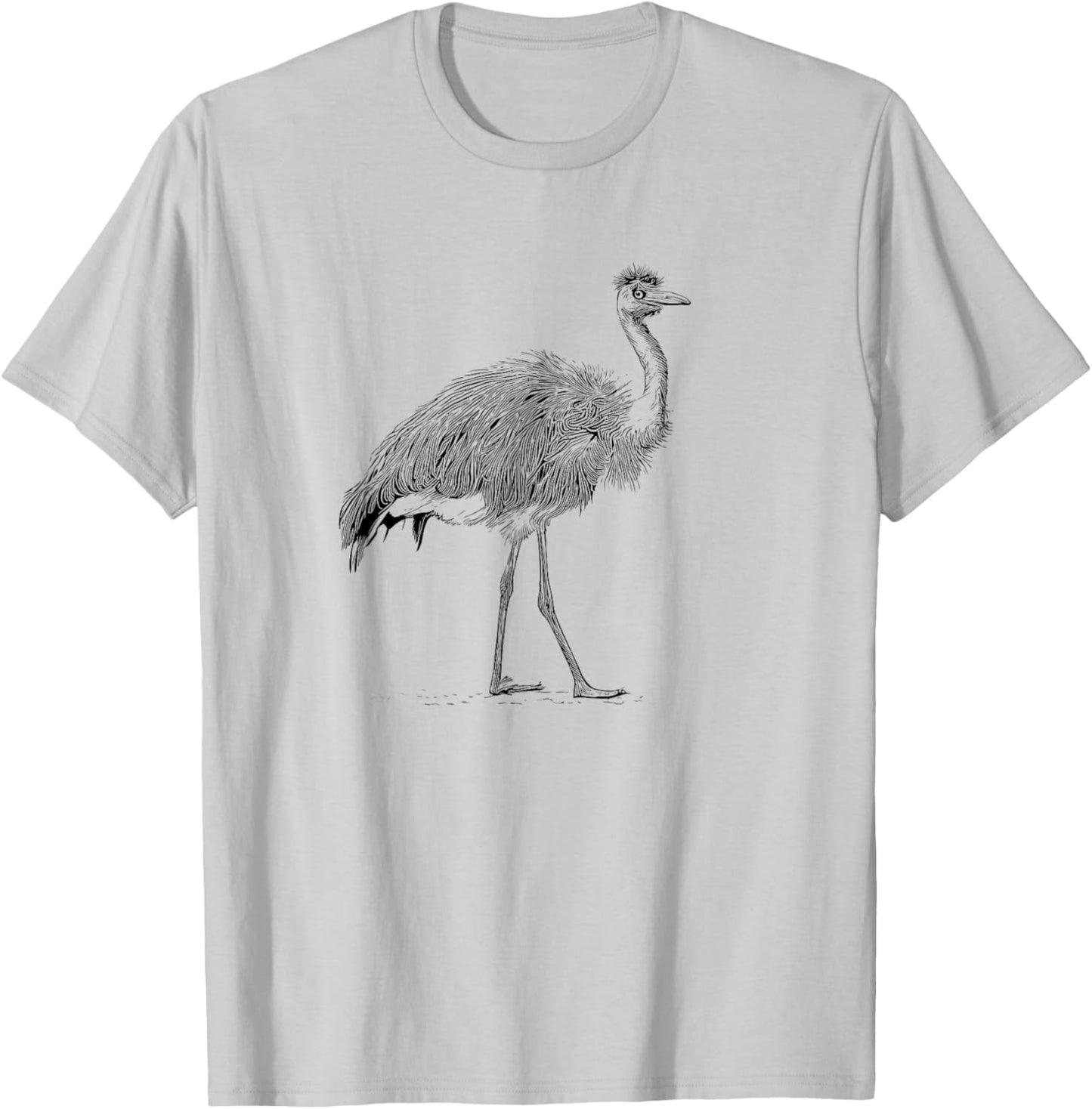 Zookeeper Retro Illustration Vintage Flightless Emu Lover T-Shirt - T-Shirt | Ash
