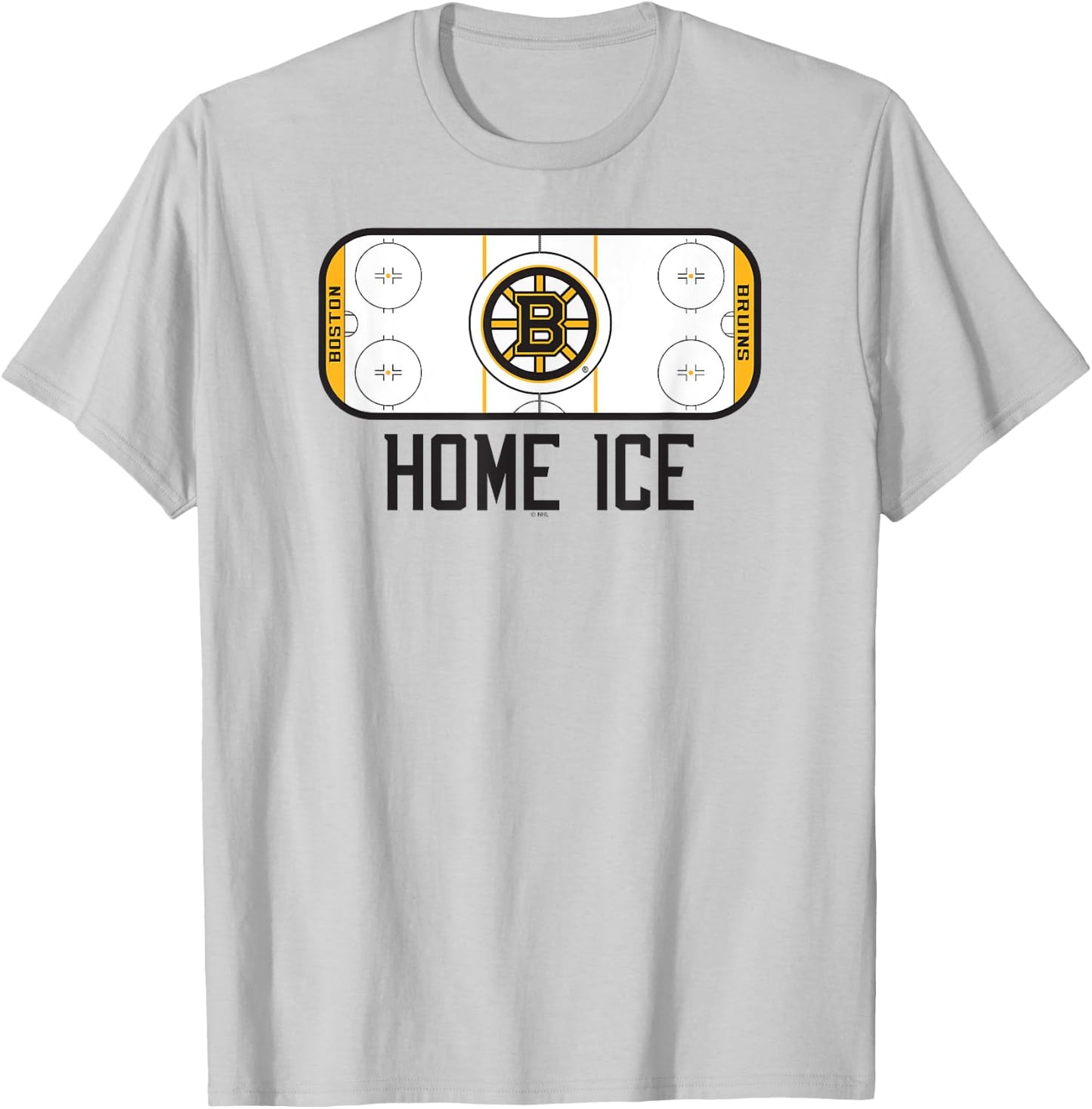 Boston Bruins Home Ice Gray Officially Licensed T-Shirt - T-Shirt | Ash