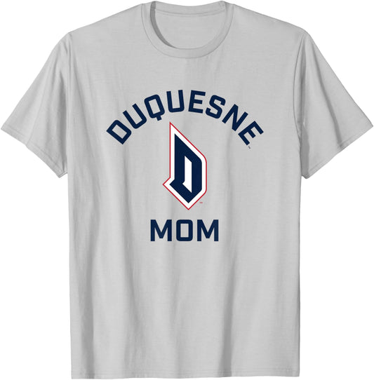 Duquesne University Dukes Arched Mom T-Shirt - T-Shirt | Ash