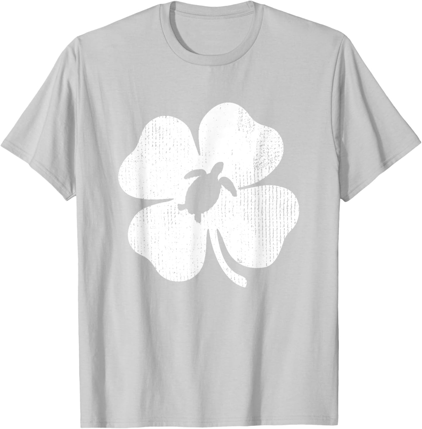 Turtle Lucky Shamrock Leaf St Patrick's Day Funny Gift T-Shirt - T-Shirt | Ash