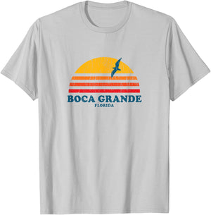 Boca Grande Florida FL Vintage Graphic 70s T-Shirt - T-Shirt | Ash