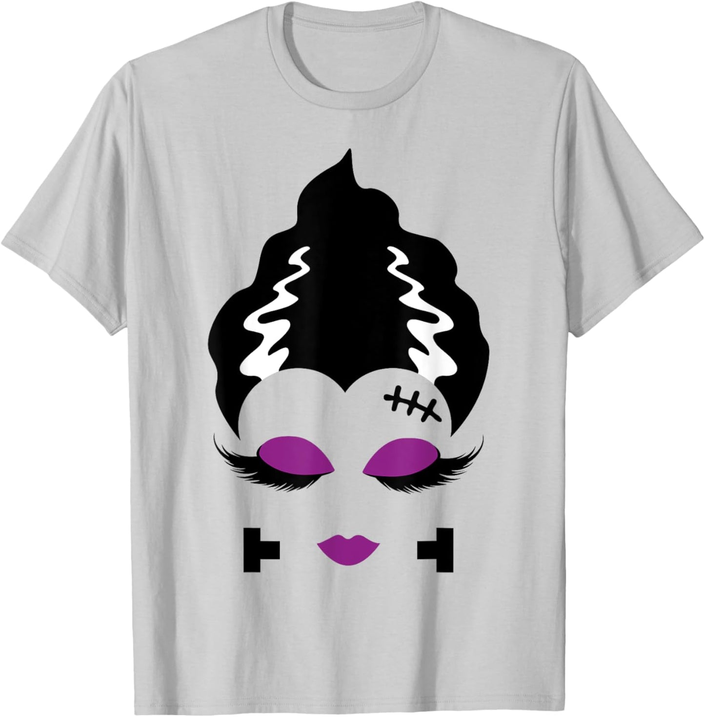 Bride of Frankenstein Monster Halloween Costume T-Shirt - T-Shirt | Ash