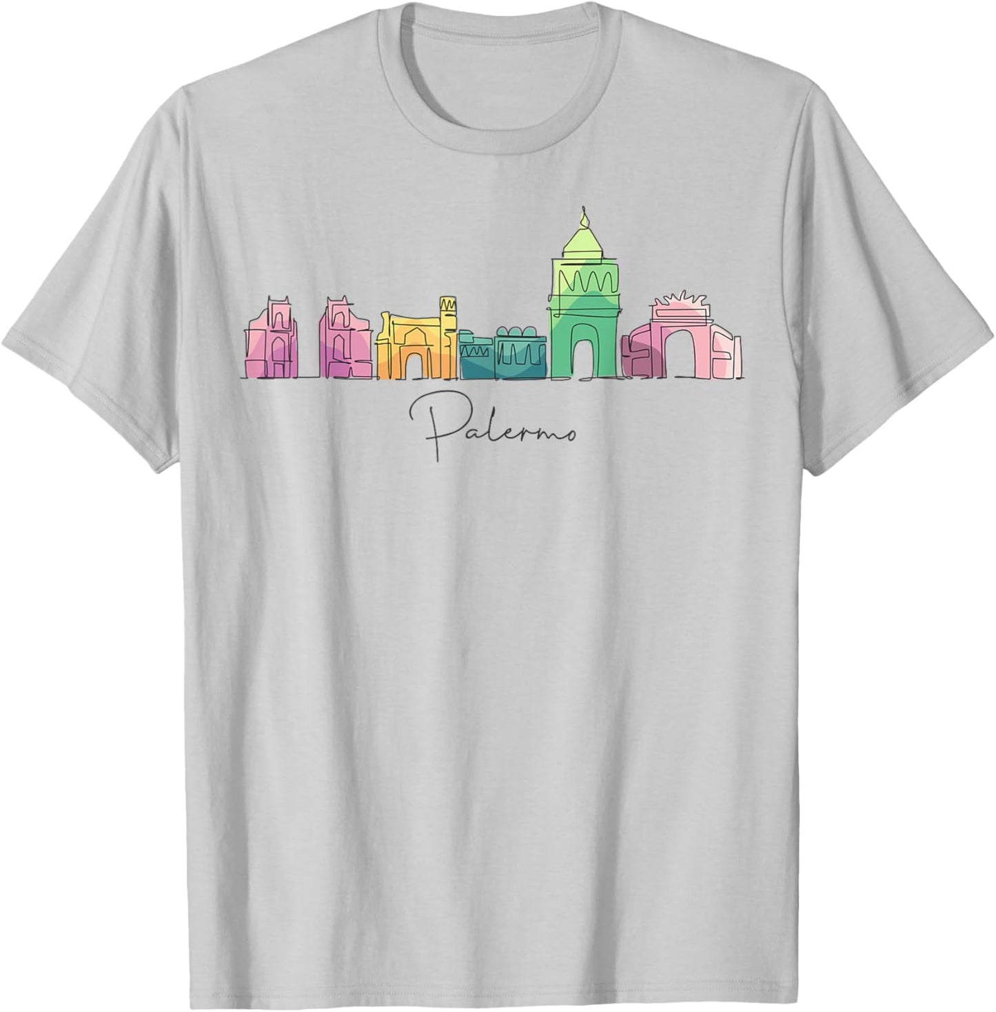 Palermo Sicily Europe Traveling European Italian Vacation T-Shirt - T-Shirt | Ash