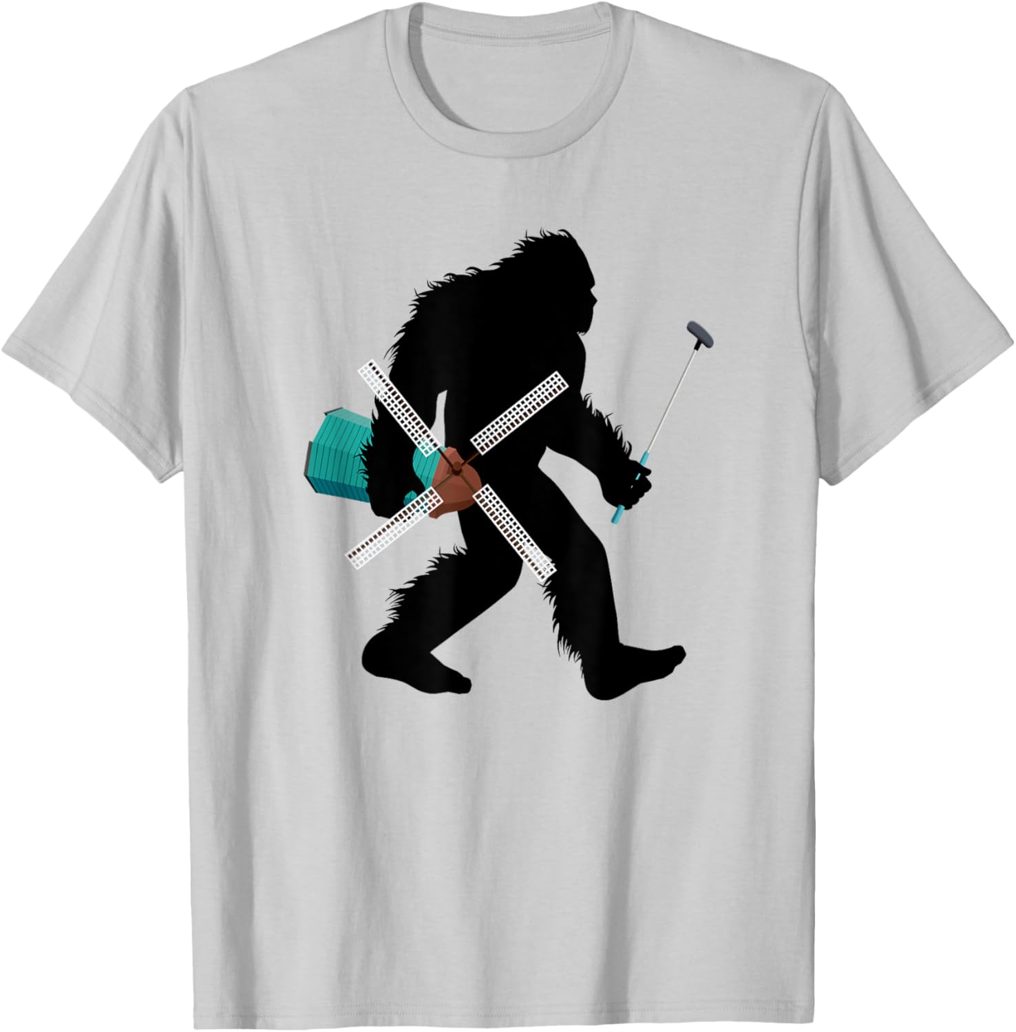 Bigfoot Mini Golf Funny Sasquatch Putt Putt Golfing T-Shirt - T-Shirt | Ash