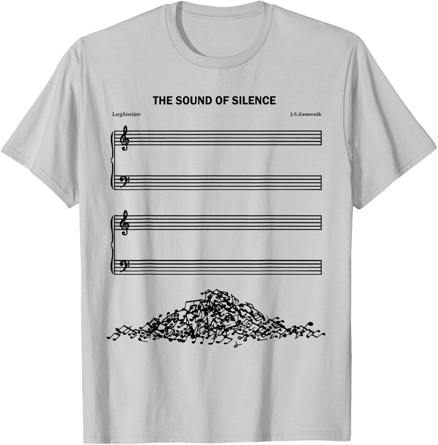 The Sound Of Silence Funny Musical T-Shirt - T-Shirt | Ash
