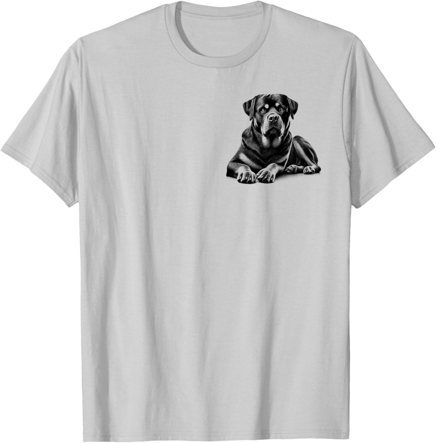 Rottweiler Dog in Lying Pose on Chest Women Kids T-Shirt - T-Shirt | Ash