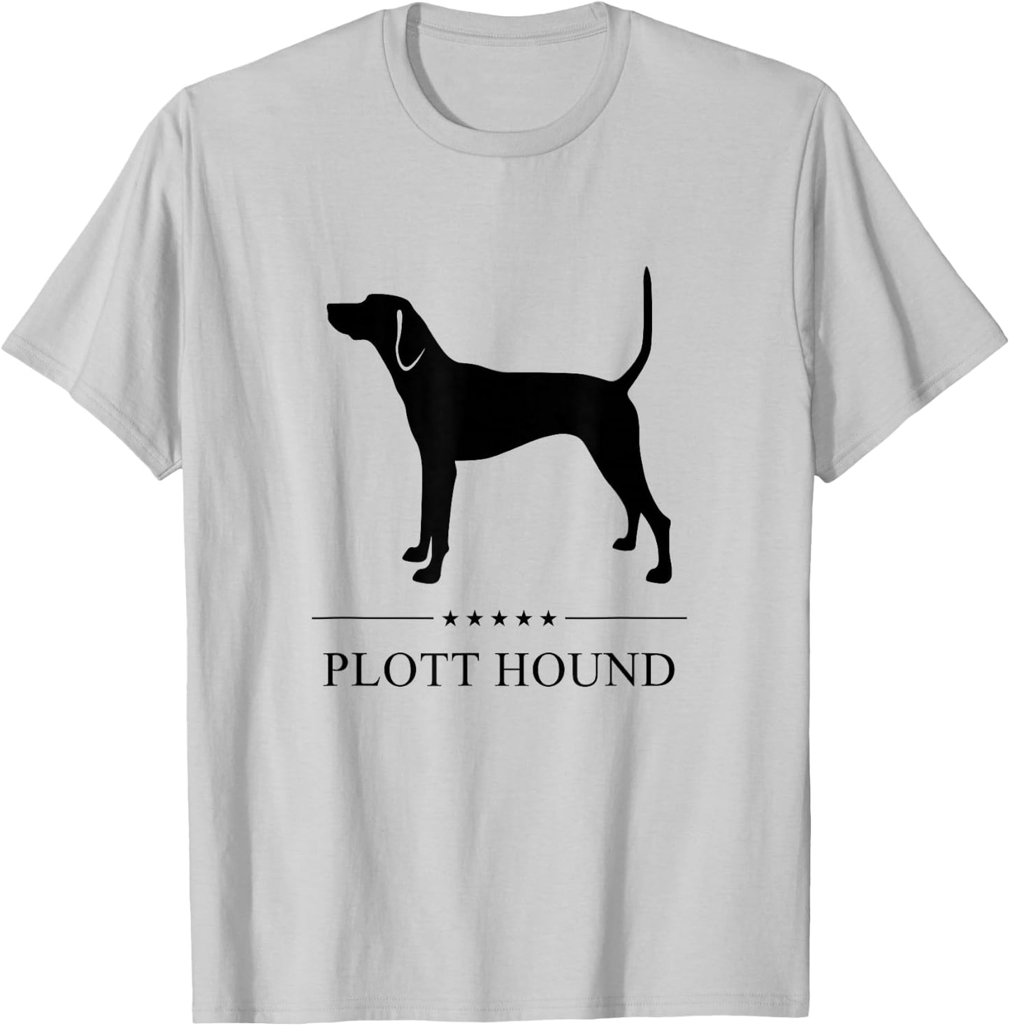Plott Hound Black Silhouette T-Shirt - T-Shirt | Ash