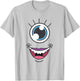 Funny Scary Monster Eyeball Face Halloween T-Shirt - T-Shirt | Ash