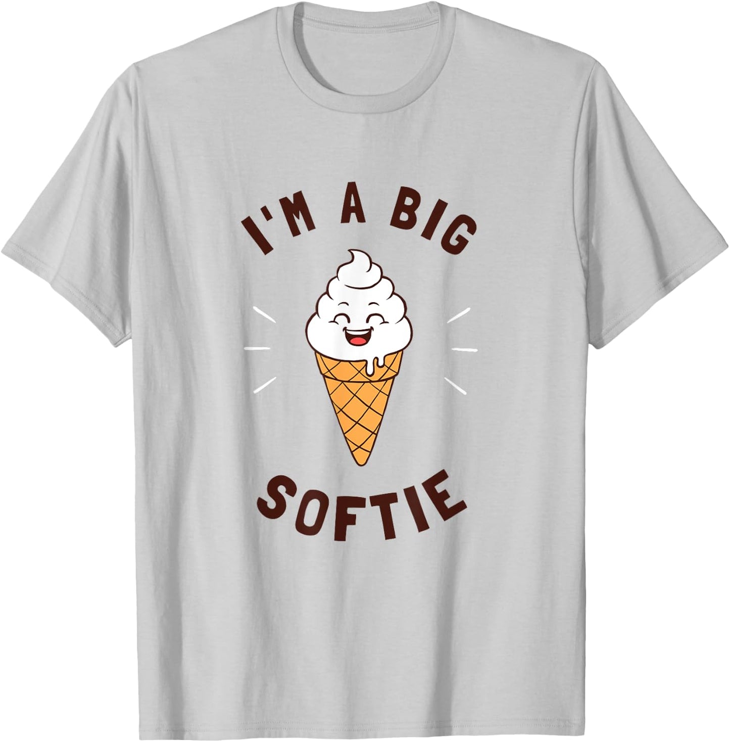 I'm A Big Softie Ice Cream Softy Funny Word Game T-Shirt - T-Shirt | Ash