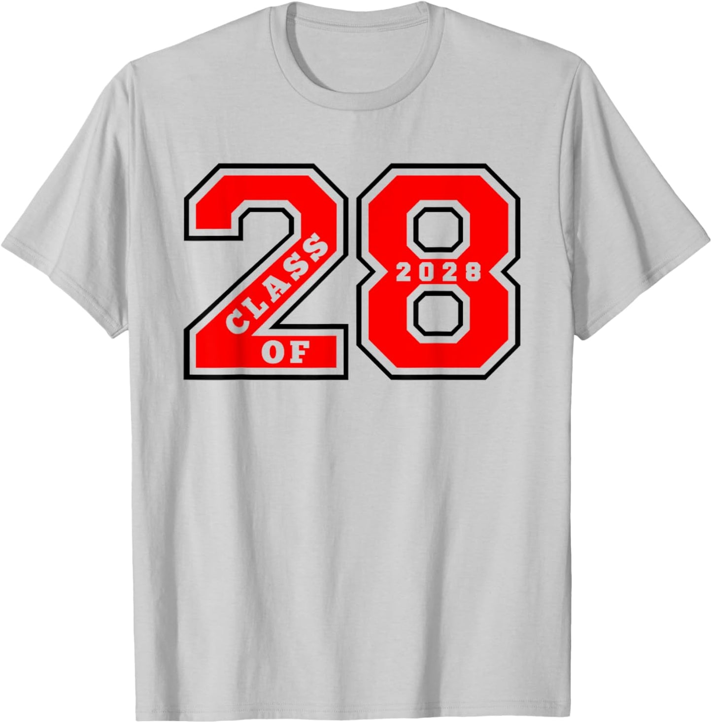 Class of 2028 - Letterman Style Class of 28 Swag Gift 1 T-Shirt - T-Shirt | Ash
