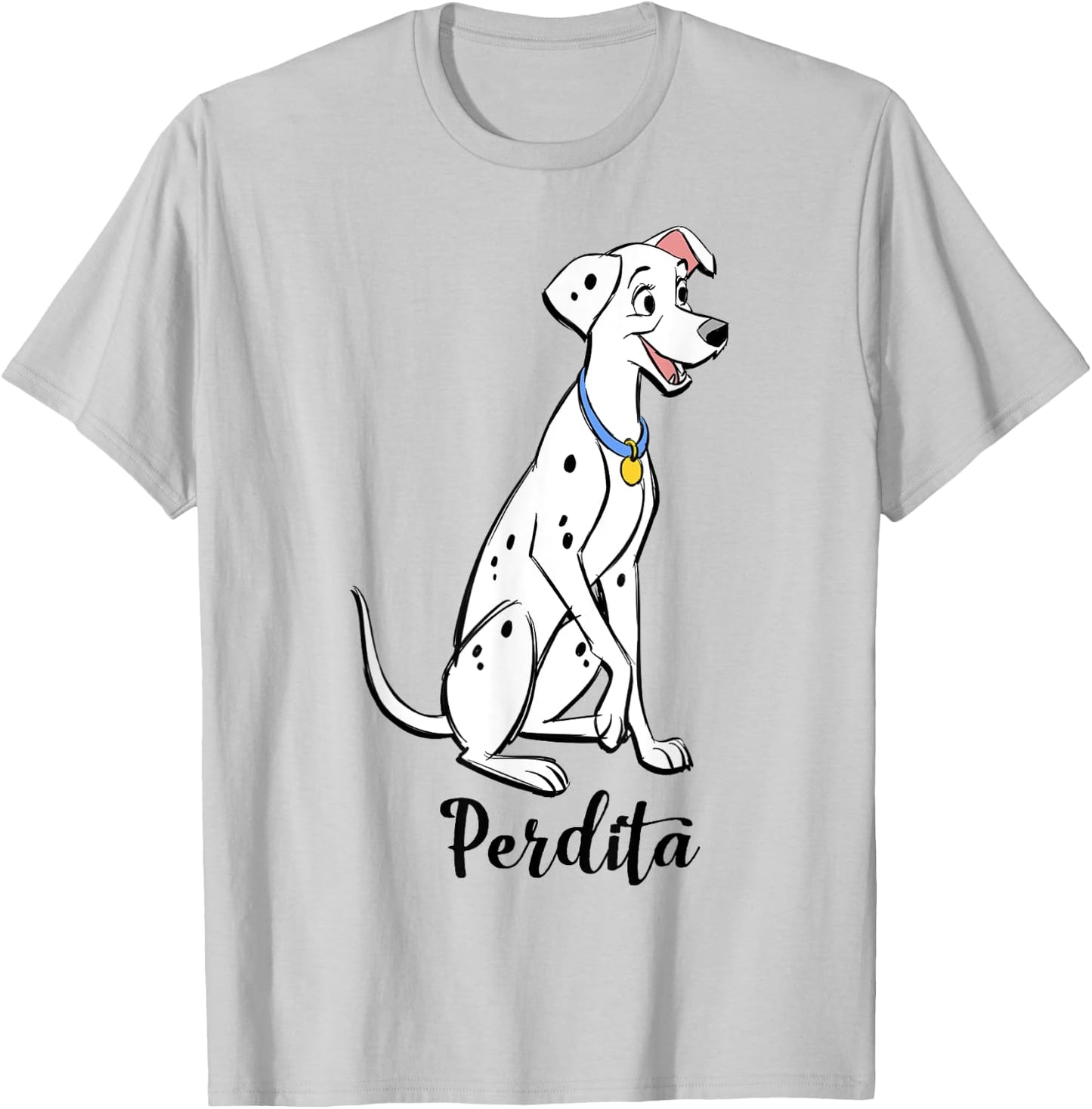 Disney 101 Dalmatians Perdita Portrait T-Shirt - T-Shirt | Ash