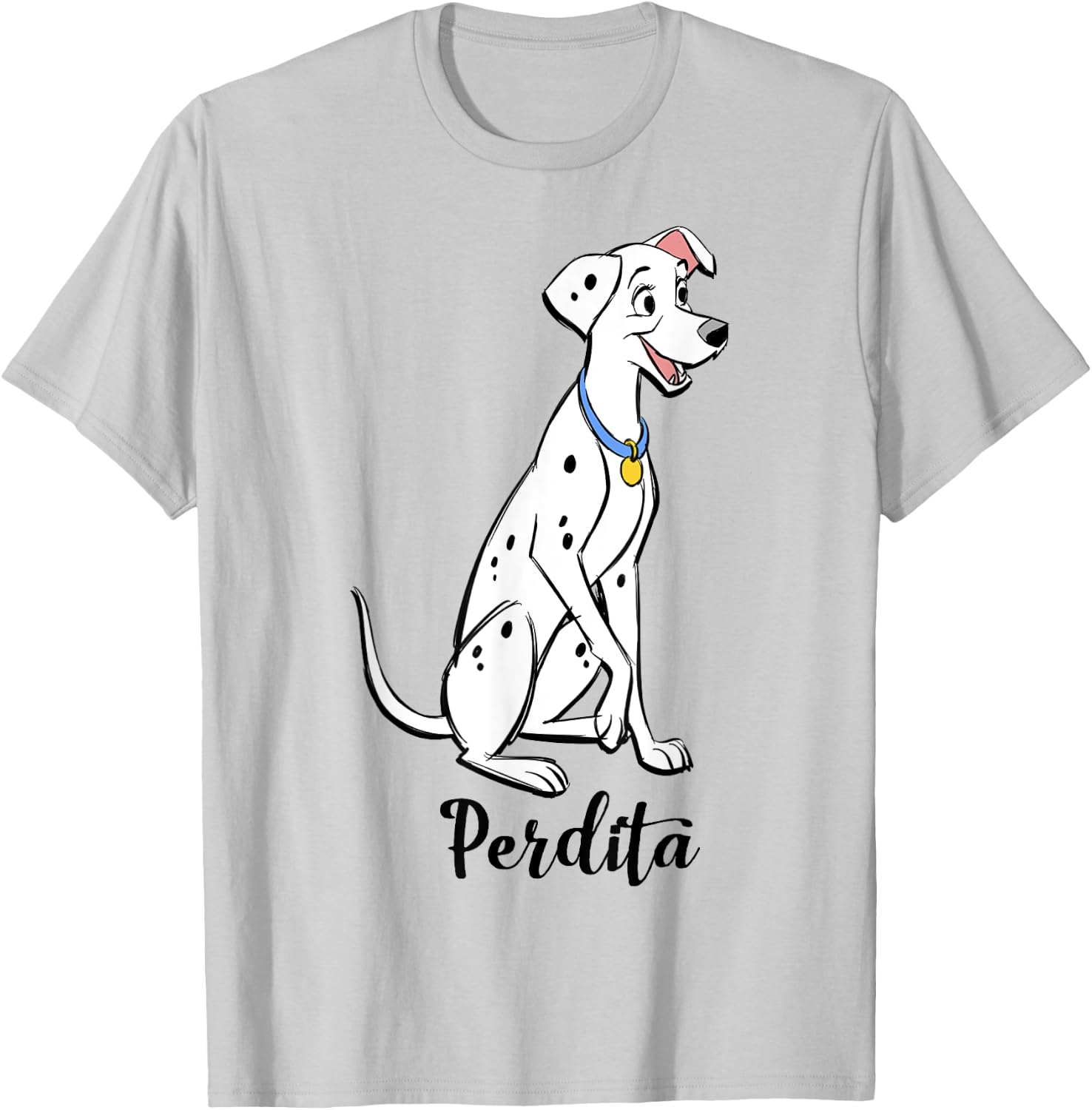 Disney 101 Dalmatians Perdita Portrait T-Shirt - T-Shirt | Ash