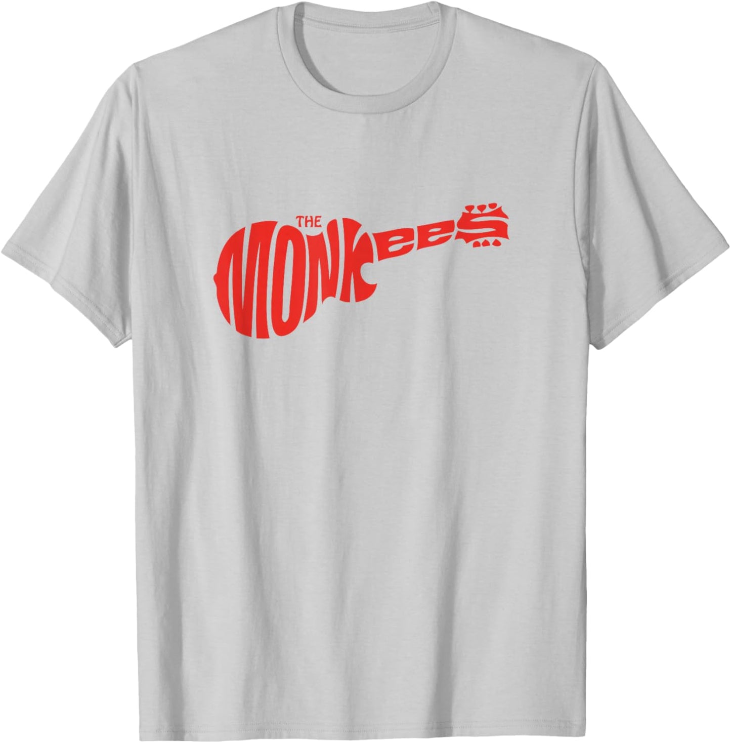 The Monkees Classic Red Guitar Logo White T-Shirt - T-Shirt | Ash