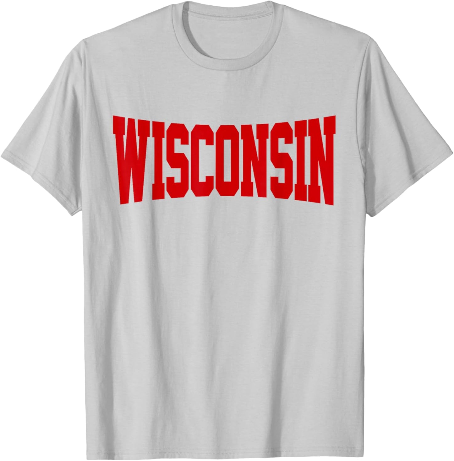 Vintage Wisconsin Wisconsin Red Retro T-Shirt - T-Shirt | Ash
