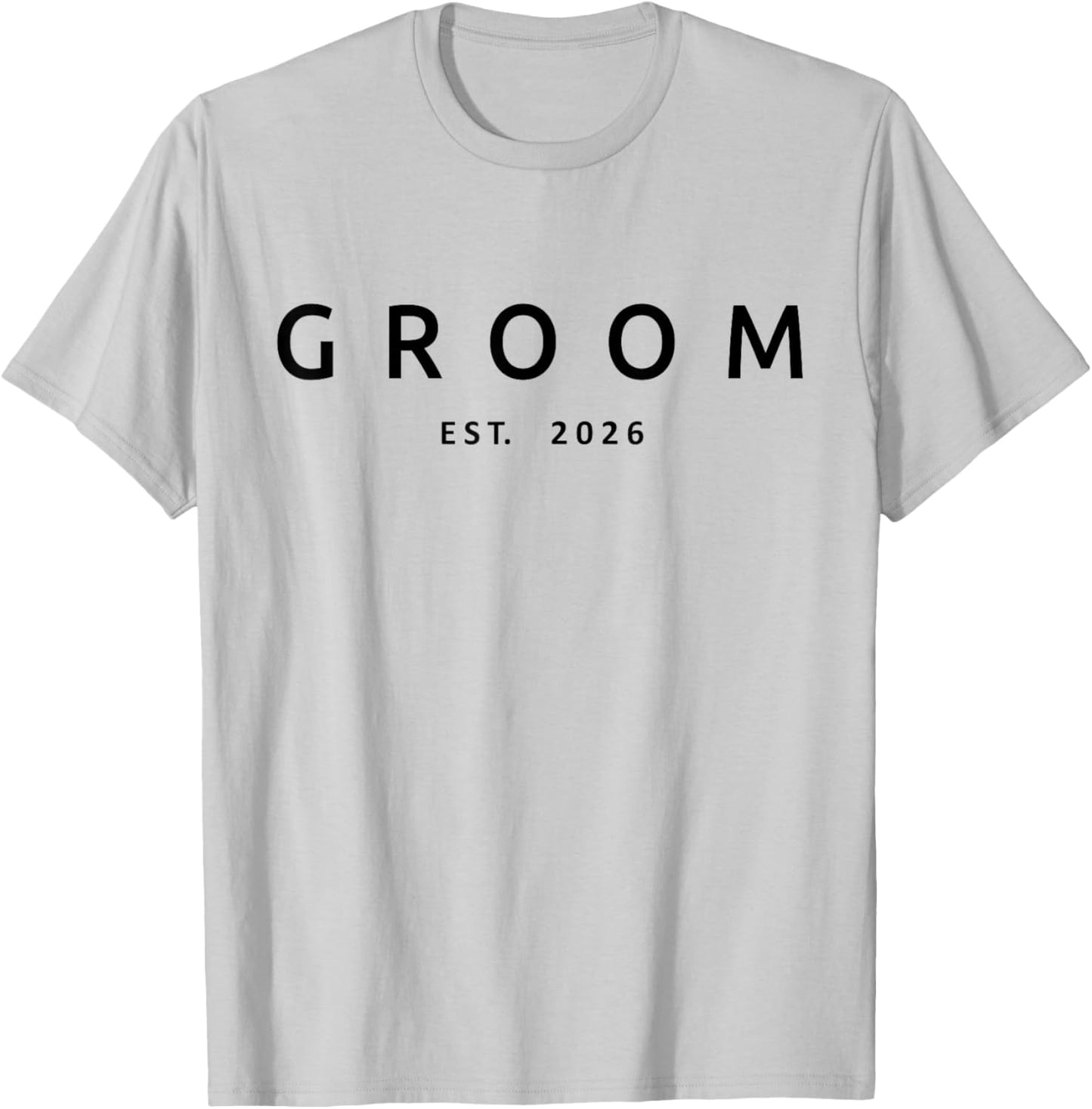 Groom Est. 2026 Future Husband Wedding, Bachelor Party T-Shirt - T-Shirt | Ash