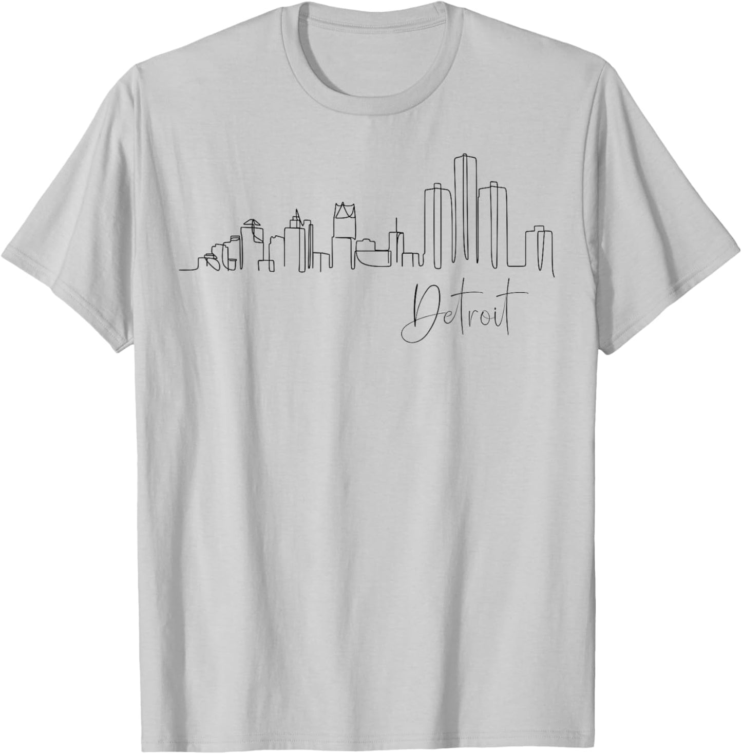 Detroit Michigan Great Lakes State Vacation Motor City T-Shirt - T-Shirt | Ash