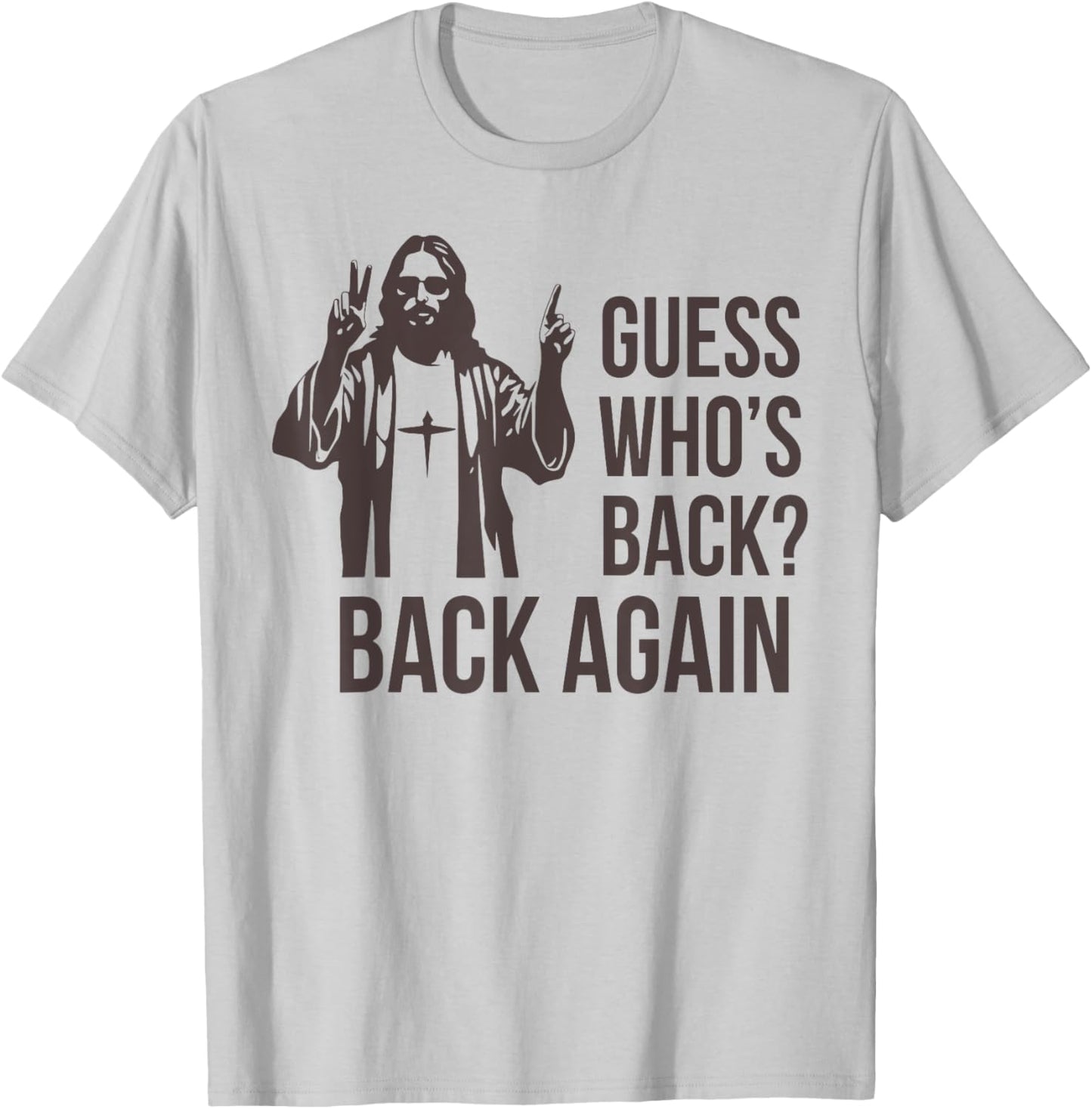 Guess Who's Back Back Again Happy Easter Jesus Christian T-Shirt - T-Shirt | Ash
