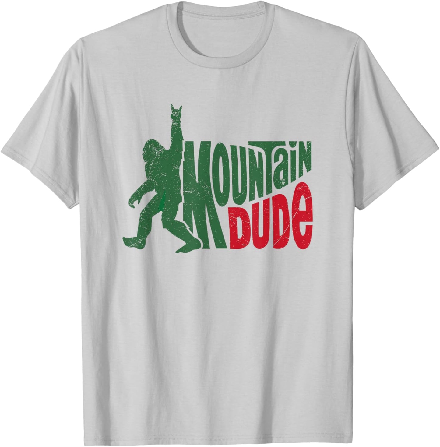 Mountain Dude Funny Bigfoot Sasquatch Hiking T-Shirt - T-Shirt | Ash
