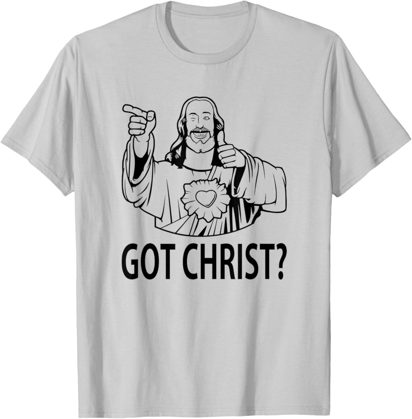 Funny Happy Buddy Jesus Christ Religious Christian T-Shirt - T-Shirt | Ash